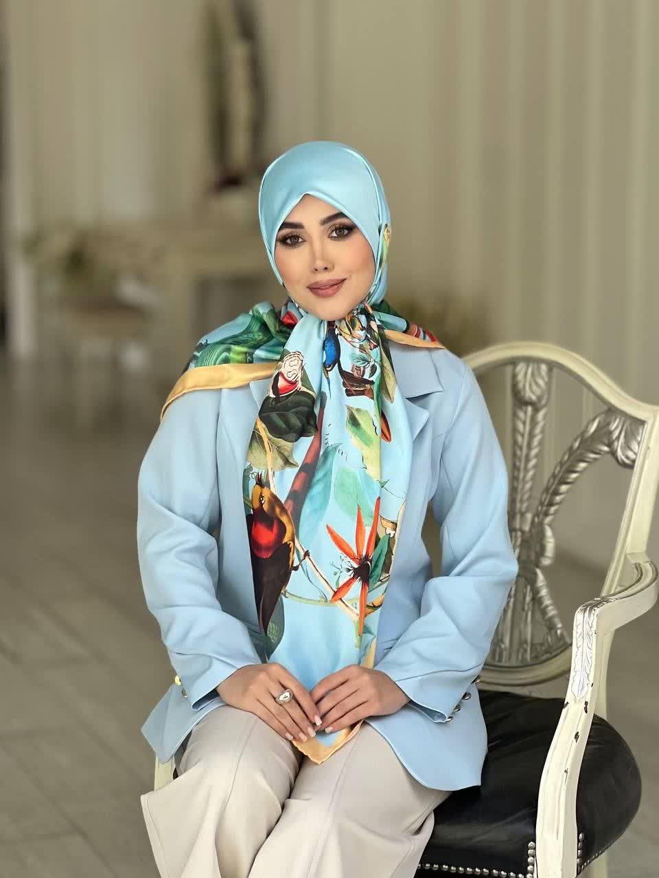 روسری ابریشم اپیک(ساتن) ، قواره ۱۲۵، ارسال رایگان