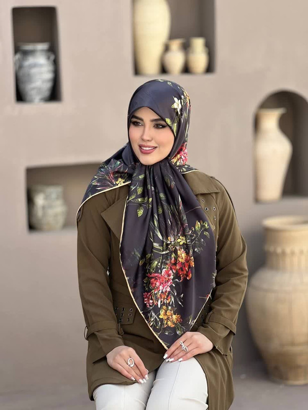 روسری ابریشم اپیک(ساتن) ، قواره ۱۲۵، ارسال رایگان