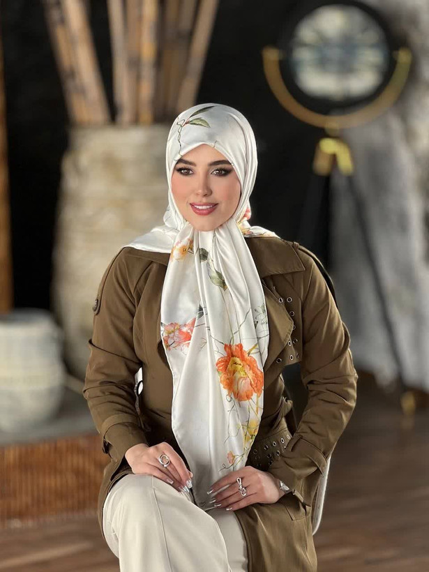 روسری ابریشم اپیک(ساتن) ، قواره ۱۲۵، ارسال رایگان