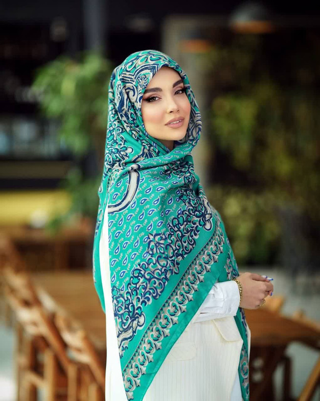 روسری سیااسکارف طرح بته جقه ، قواره ۱۴۰، ارسال رایگان