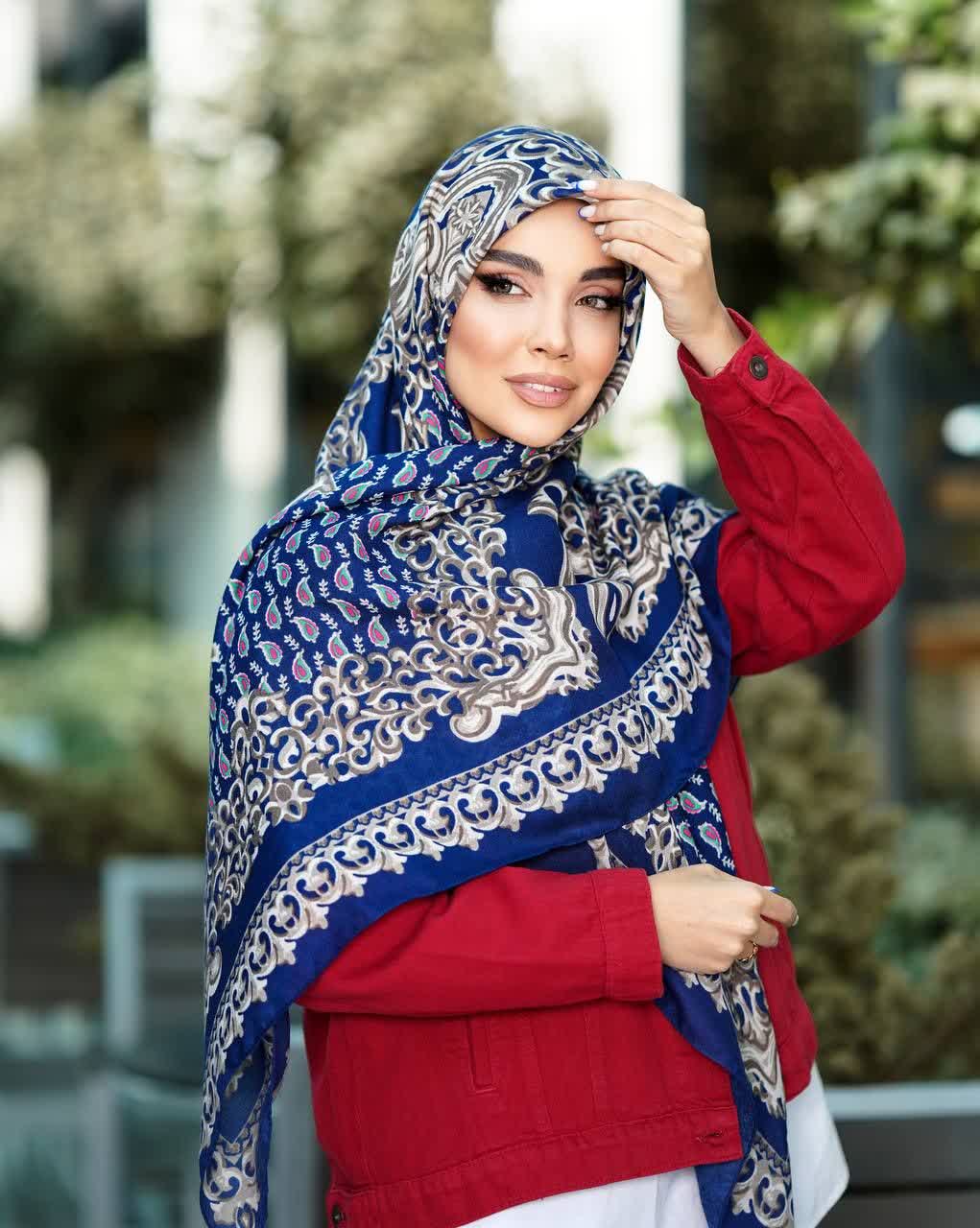 روسری سیااسکارف طرح بته جقه ، قواره ۱۴۰، ارسال رایگان
