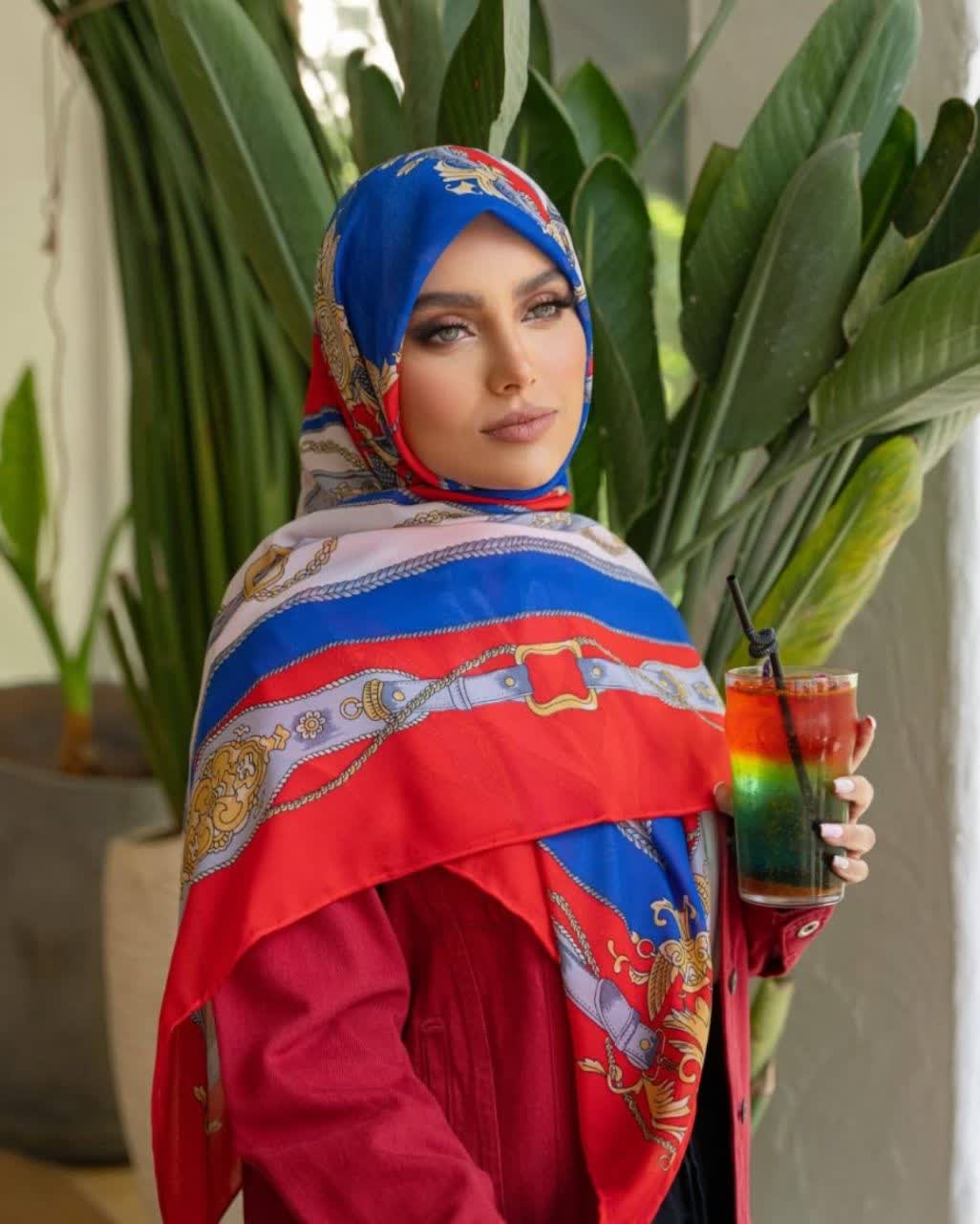 روسری حریر ایتالیایی قواره حدودا ۱۴۰ خنک سبک، ارسال رایگان