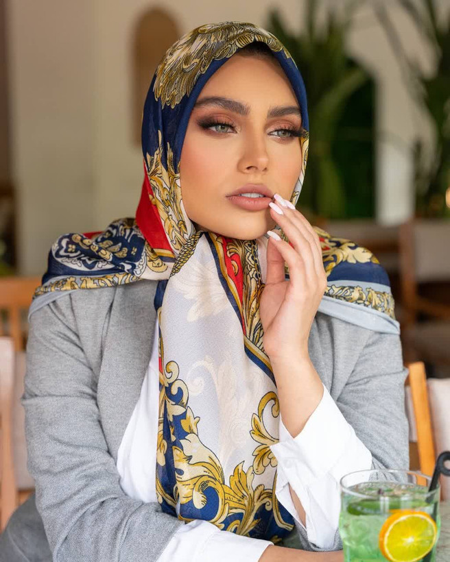 روسری ابریشم رته،قواره ۱۴۰،سبک و خنک،، ارسال رایگان