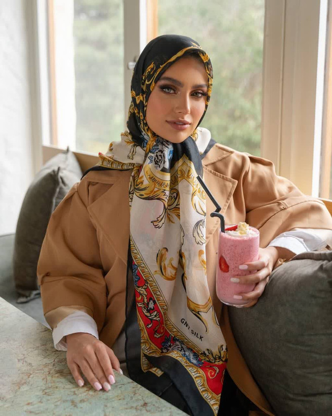 روسری ابریشم رته،قواره ۱۴۰،سبک و خنک، ارسال رایگان