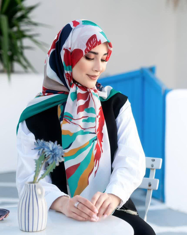 روسری وال ترک ، قواره ۱۴۰،خنک و سبک،ارسال رایگان