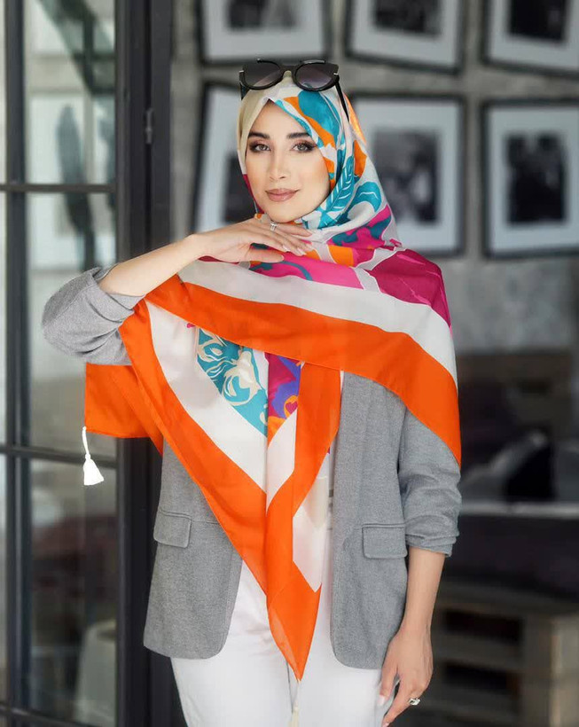 روسری وال ترک ، قواره ۱۴۰،خنک و سبک،ارسال رایگان