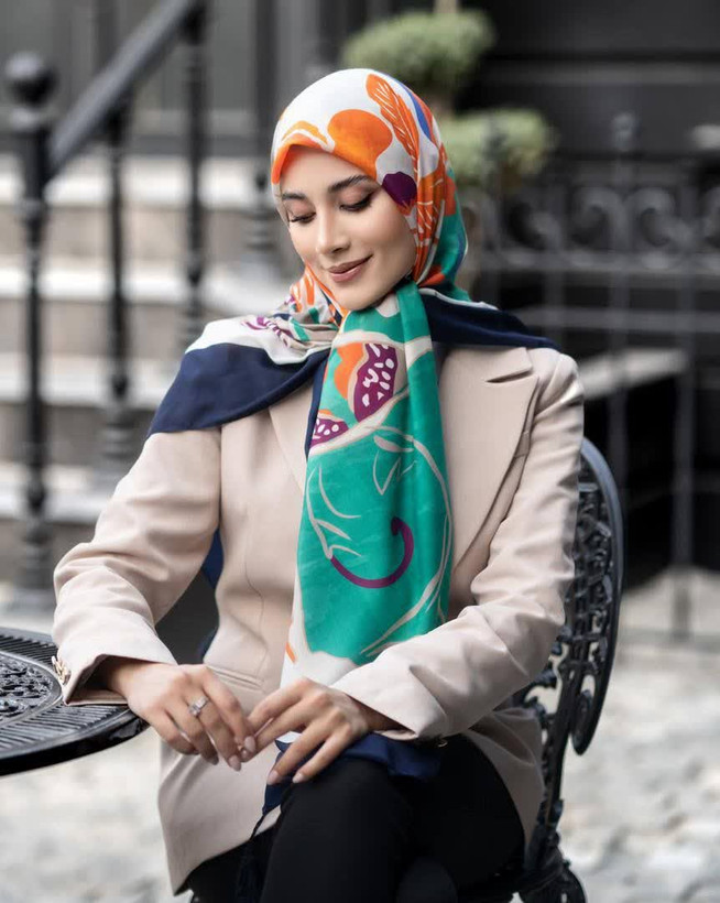 روسری وال ترک ، قواره ۱۴۰،خنک و سبک،ارسال رایگان