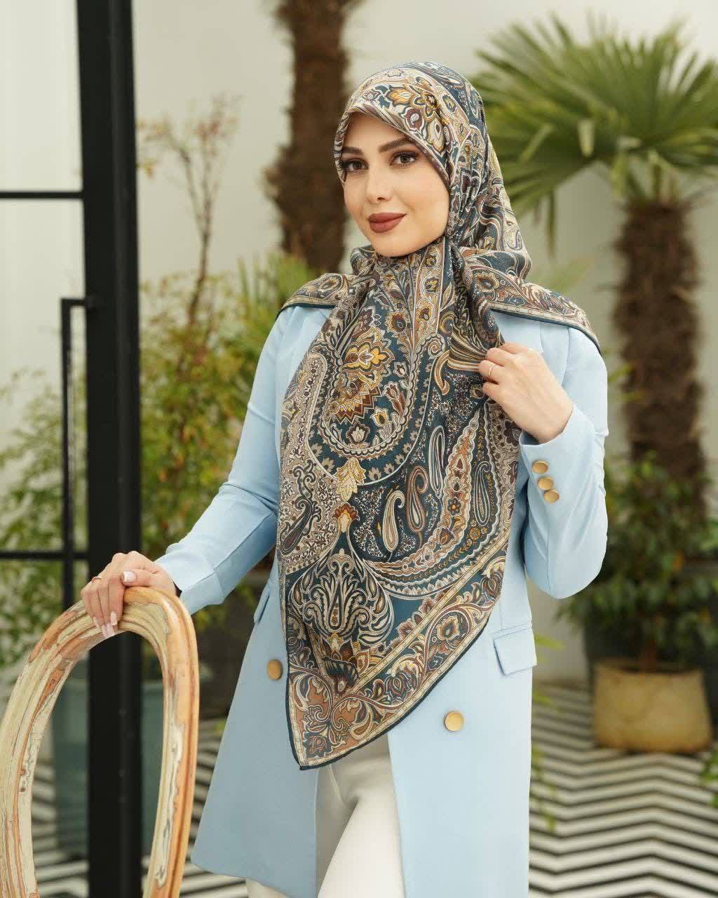 روسری جذاب  حریر نخ مودال، قواره ۱۳۰، ارسال رایگان
