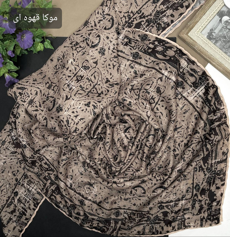 روسری نخ شانتون دوردستدوز قواره ۱۳۰ | رنگبندی متنوع