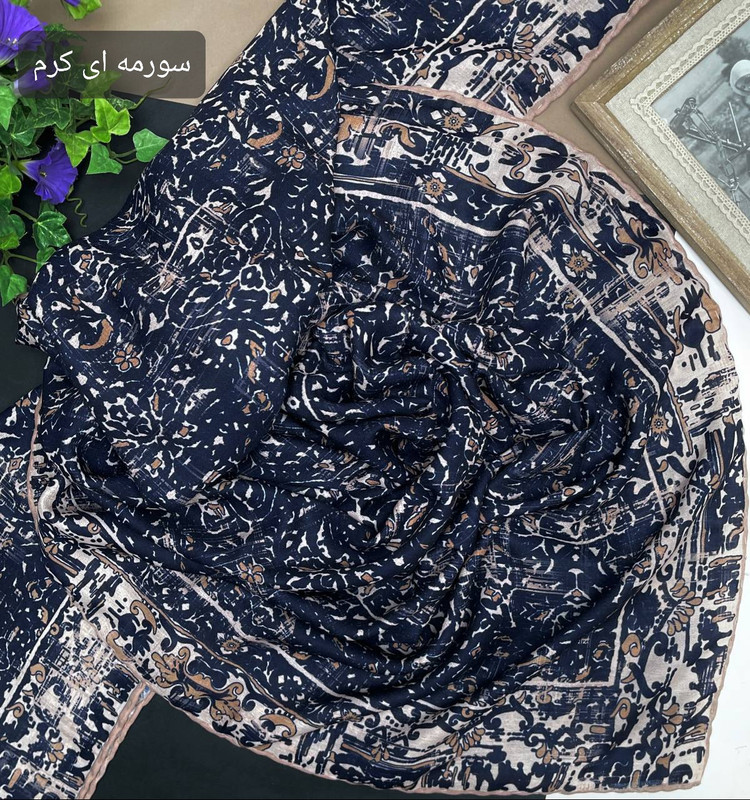 روسری نخ شانتون دوردستدوز قواره ۱۳۰ | رنگبندی متنوع