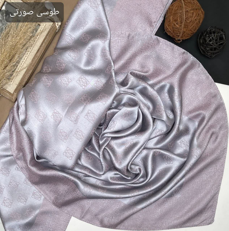 روسری نخ ابریشم ژاکارد طرح لوئوه دورو قواره ۱۴۰ | کیفیت صادراتی
